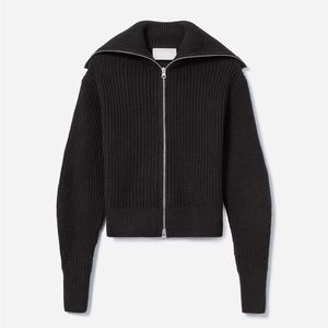 Everlane | Chunky Zip Cardigan Black S